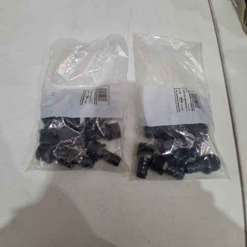 (2)10PK DURA POLYETHYLENE PLASTIC PIPE ADAPTOR - BARB X MPT - 3/4" X 1" - GREY (MODEL:1436-131) image 2