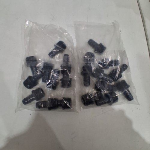 (2)10PK DURA POLYETHYLENE PLASTIC PIPE ADAPTOR - BARB X MPT - 3/4" X 1" - GREY (MODEL:1436-131) image 3