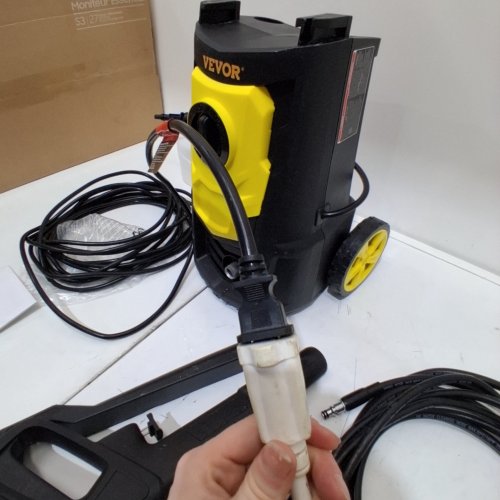 ELECTRIC PRESSURE WASHER WITH 5 QUICK CONNECT NOZZLES & FOAM CANNON - 2000 PSI MAX - 1.76 GPM - 1500W - 30FT HOSE - YELLOW AND BLACK (MODEL: HRT03S) image 2