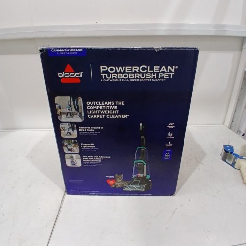 BISSELL POWERCLEAN TURBOBRUSH PET UPRIGHT CARPET CLEANER, POWERFUL & LIGHTWEIGHT - 120V - BLUE (MODEL: 3938C) image 11