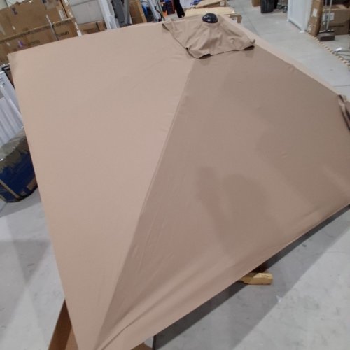 COSTWAY OFFEST CANTILEVER PATIO UMBRELLA - 10FT - BEIGE (MODEL: OP70233TN) image 6