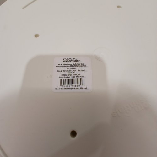 ROOM ESSENTIALS INDOOR OUTDOOR PLANTER POTS - 14" - WHITE image 2
