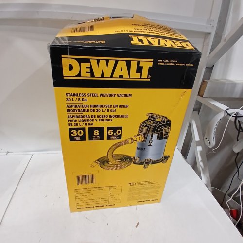 DEWALT WET/DRY VACUUM WITH CRUSH-RESISTANT HOSE AND ACCESSORY KIT - 8-GALLON (30 L) - STAINLESS STEEL (MODEL: DXV08SA) image 8