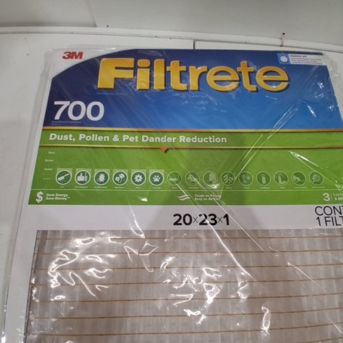 3PK 3M FILTRETE AC FURNACE AIR FILTER - MPR 700 - MERV 8 - 20" X 23" X 1" - WHITE image 2