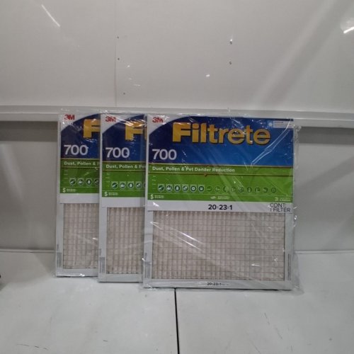 3PK 3M FILTRETE AC FURNACE AIR FILTER - MPR 700 - MERV 8 - 20" X 23" X 1" - WHITE image 3