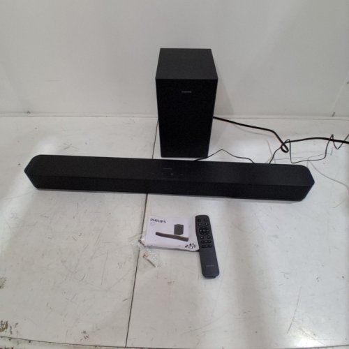PHILIPS 2.1 CHANNEL BLUETOOTH SOUNDBAR SPEAKER WITH WIRELESS SUBWOOFER - BLACK - (MODEL:TAB4500/37) image 3