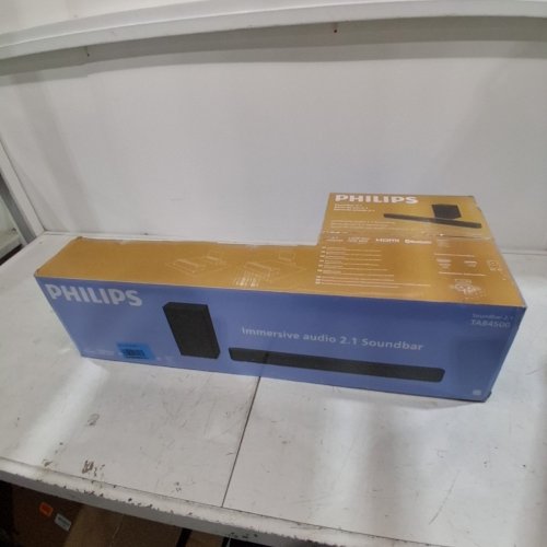 PHILIPS 2.1 CHANNEL BLUETOOTH SOUNDBAR SPEAKER WITH WIRELESS SUBWOOFER - BLACK - (MODEL:TAB4500/37) image 5