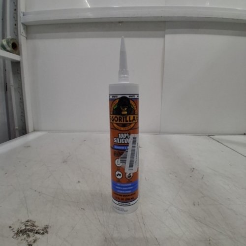 GORILLA 100% SILICONE WINDOW & DOOR SEALANT CAULK - 10OZ - WHITE image 3