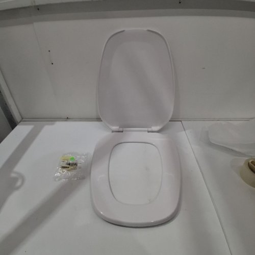 CENTOCO ELJER EMBLEM ELONGATED TOILET SEAT WITH SQUARE FRONT - WHITE (MODEL: EMB601-001) image 3