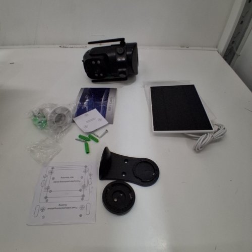 TRIPLE LENS SOLAR POWERED WIRELESS SECURITY CAMERA WITH WI-FI APP CONTROLS - BLACK (MODEL: QW9) image 4