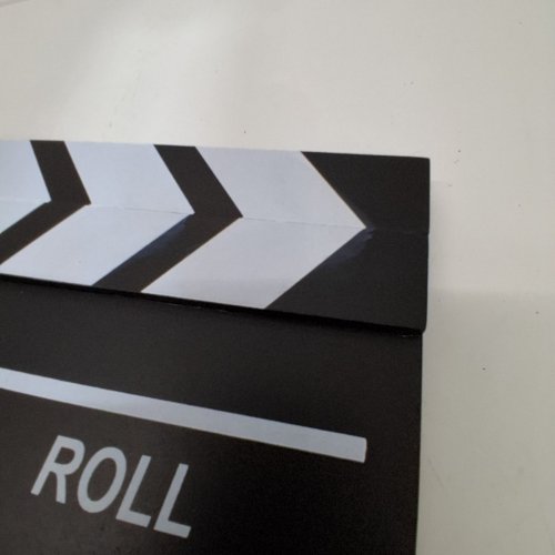 WOODEN MOVIE CLAPBOARD - 12" X 11" - BLACK/WHITE image 4