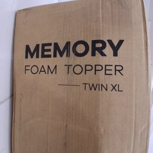 BDEUS MEMORY FOAM MATTRESS TOPPER - 3" - TWIN XL - GREY image 2