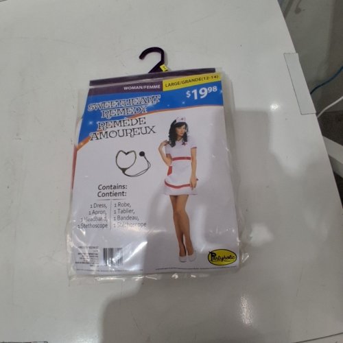 4PC WOMEN'S PARTYHOLIC SWEETHEART REMEDY NURSE COSTUME SET - LARGE - WHITE / RED (STYLE: 12279M) image 2