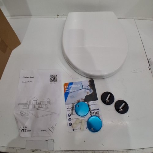 GARVEE ROUND TOILET SEAT WITH SOFT CLOSE - 14.5" X 16" - WHITE - (MODEL: PHO-16EX3QUX) image 2