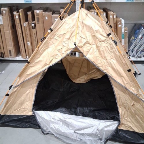 INTEXCA LIGHTWEIGHT POP-UP CAMPING TENT WITH CARRY BAG - 1-2 PERSON - BEIGE image 4