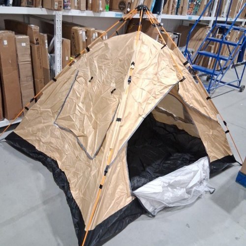 INTEXCA LIGHTWEIGHT POP-UP CAMPING TENT WITH CARRY BAG - 1-2 PERSON - BEIGE image 5