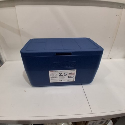 COLEMAN CHILLER PORTABLE INSULATED HARD COOLER WITH HEAVY DUTY HANDLES - 48QT - DARK BLUE (MODEL: 2226955) image 2