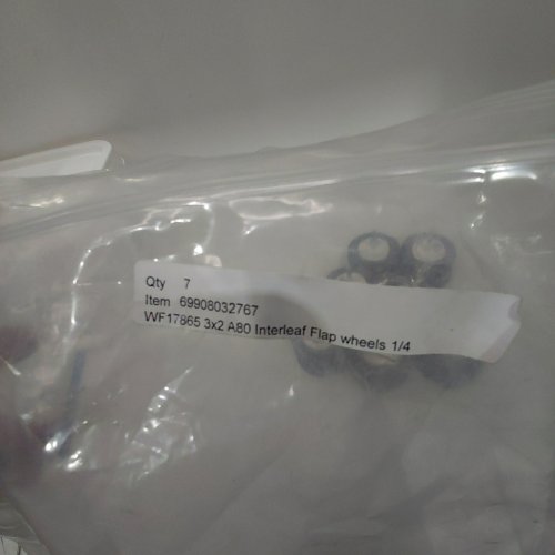 7PK INTERLEAF FLAP WHEELS - 3" X 2" - 80 GRIT (ITEM: WF17865) image 2