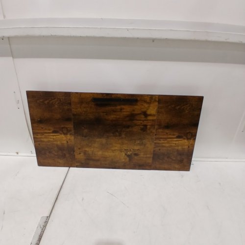 SONGMIC ADJUSTABLE TILT TOP LAPTOP DESK BREAKFAST TRAY WITH DRAWER - RUSTIC DARK BROWN WOOD (MODEL: LLD110B01) image 3