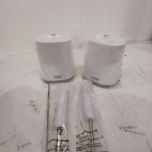 2PK JOSEPH JOSEPH FLEX LITE SILICONE TOILET BRUSH WITH SLIMLINE HOLDER SET - WHITE (MODEL: 1796144) image 3