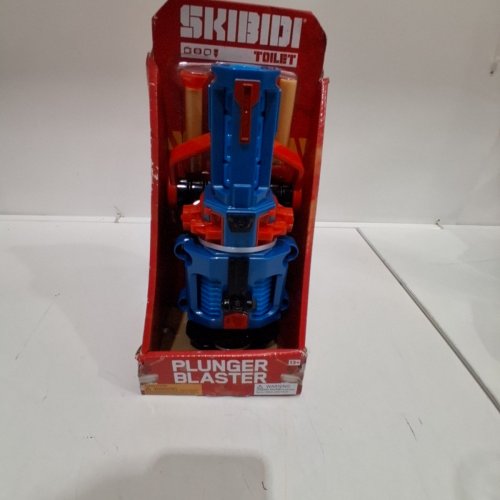 5PC BONKERS SKIBIDI TOILET PLUNGER BLASTER - BLUE AND RED (ITEM: 1420) image 3