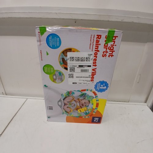 BRIGHT STARTS RAINFOREST VIBES PORTABLE 3-POINT HARNESS VIBRATING BOUNCER WITH TOY-BAR (MODEL: 12227) image 4