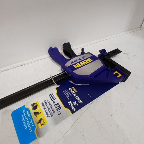 IRWIN QUICK-GRIP BAR CLAMP - ONE-HANDED HEAVY-DUTY 6" X 36" - 600LBS OF SUSTAINED CLAMPING FORCE (MODEL: 1964715) image 3