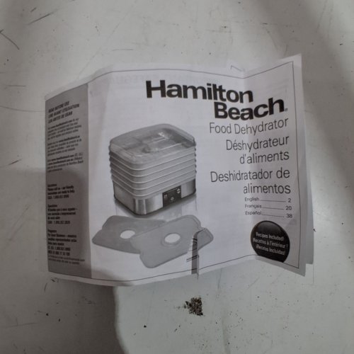 HAMILTON BEACH FOOD DEHYDRATOR (32100C) - WHITE image 7