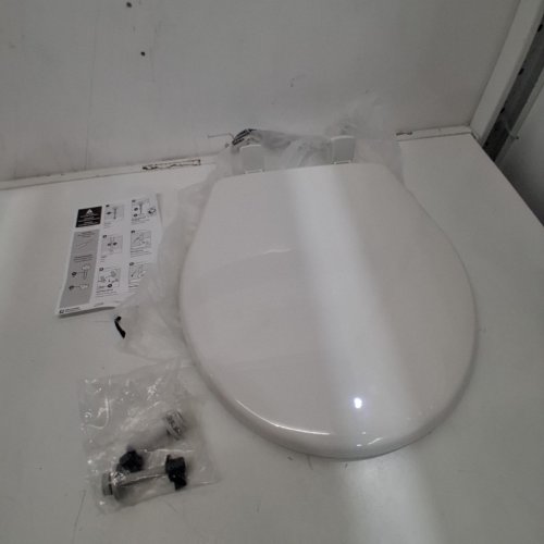 BEMIS ECONOMY PLASTIC ROUND TOILET SEAT - 17" - WHITE (MODEL: 730SLEC 000) image 2