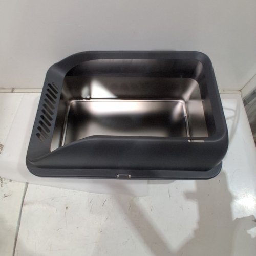 ENCLOSED STAINLESS STEEL CAT LITTER BOX WITH LID - GREY image 3