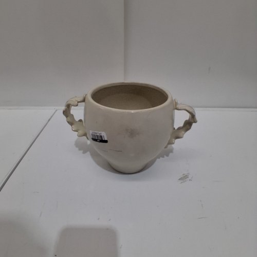 THRESHOLD DECORATIVE CERAMIC VASE - 6" - CREAM image 3