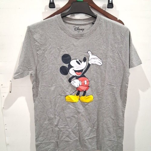 UNISEX ADULT'S DISNEY MICKEY MOUSE T-SHIRT - LARGE - GREY image 2