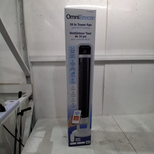 OMNIBREEZE PREMIUM 38" OSCILLATING TOWER FAN WITH WIFI CONTROL, 5-SPEEDS & REMOTE - WHITE/BLACK (MODEL: 5333021/DC2313R-G) image 8