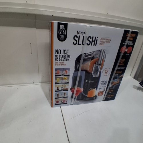 NINJA SLUSHI FROZEN DRINK MAKER WITH RAPIDCHILL TECHNOLOGY - 2.8L CAPACITY - SILVER/SEAFOAM GREEN - (MODEL: FS305CCO) image 2
