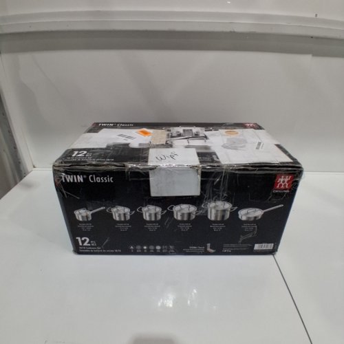 12PC ZWILLING STAINLESS STEEL COOKWARE SET - SILVER (MODEL: 40901-008) image 2