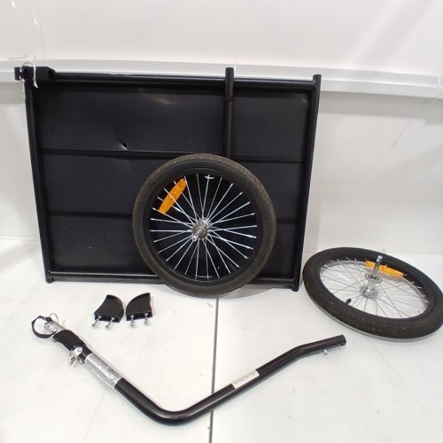 VEVOR HEAVY DUTY BICYCLE CARGO TRAILER - 160LBS MAX - FIT FOR 22" - 28" BIKES - BLACK - (MODEL: CT903L) image 2