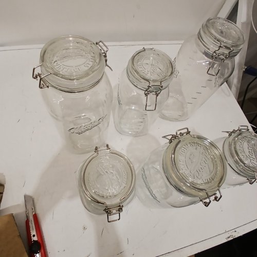 6PC MASON CRAFT & MORE GLASS JAR SET WITH CLIP LIDS - CLEAR (MODEL:1060089) image 3