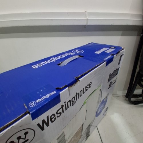 WESTINGHOUSE ADJUSTABLE HEIGHT OSCILLATING PEDESTAL FAN - 16" - BLACK/BLUE (MODEL: WSFSB1601BL) image 3