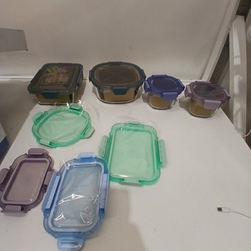 20PC ELLO COLOR LOCK MIXED MEAL PREP GLASS FOOD STORAGE CONTAINERS - ASSORTED COLORS (MODEL: 1969922) image 2