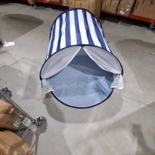 BABYMOOV PORTABLE ANTI-UV MARINE TENT - UPF 50+ SUN PROTECTION - BLUE STRIPES image 2