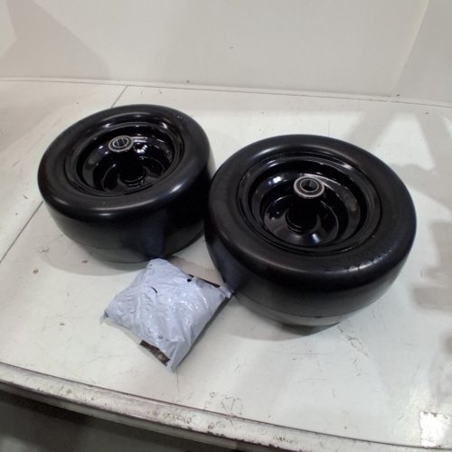 2PK AR-PRO FLAT FREE TIRE AND WHEEL LAWN MOWER TIRE WITH RIM - 11X6.00-5 - FITS MOST ZERO TURN MOWERS - BLACK image 2