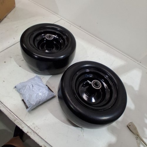 2PK AR-PRO FLAT FREE TIRE AND WHEEL LAWN MOWER TIRE WITH RIM - 11X6.00-5 - FITS MOST ZERO TURN MOWERS - BLACK image 3