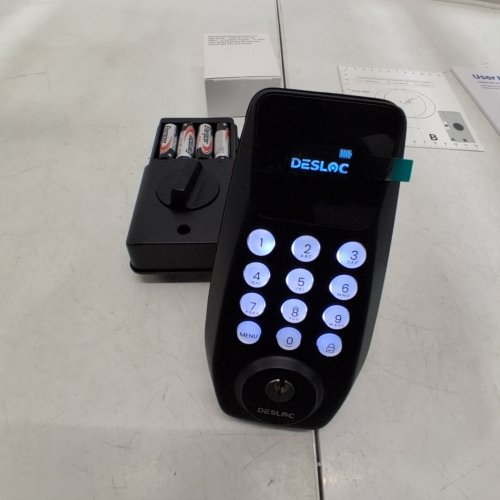 DESLOC SMART LOCK C100 PLUS WI-FI SMART FRONT DOOR LOCK - WATERPROOF, APP REMOTE CONTROL, AUTO LOCK, KEYLESS ENTRY DEADBOLT, 100 ANTI-PEEP PIN CODES - BLACK (MODEL: C100PLUS) image 2