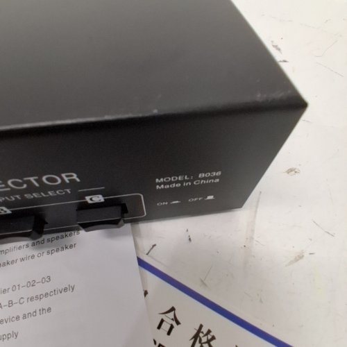 LINEPAUDIO AMPLIFIER SPEAKER SWITCHER - AC 100-120V - BLACK (MODEL:B036 image 2