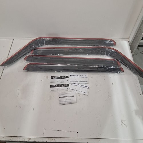 4PC LIGHTTRONI EXTRA DURABLE OUTSIDE-MOUNT AUTO VENT WINDOW VISOR FOR SELCTIVE JEEP WRANGLER AND JEEP GLADIATOR- DARK SMOKE - (MODEL:WV94183) image 2