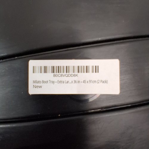 2PK MILATO LARGE PLASTIC BOOTS TRAY - 18" X 36" - BLACK image 3