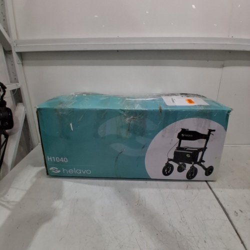 HELAVO ALL TERRIAN FOLDABLE ROLLATOR WALKER WITH PNEUMATIC TIRES FOR SENIORS WITH SEAT AND BRAKES - 300LBS CAPACITY - BLACK (MODEL: ‎H1040) image 7