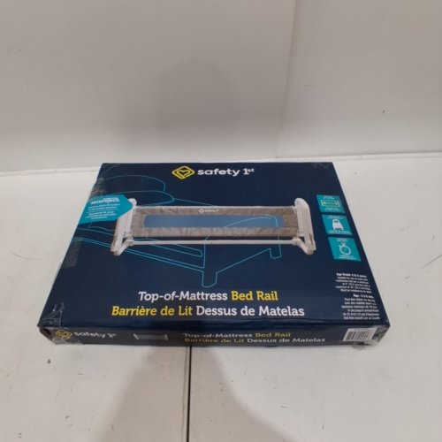 SAFETY 1ST TOP-OF-MATTRESS BED RAIL WITH ADJUSTABLE HEIGHT - 36" X 12" - 18" - GREY/WHITE (MODEL: BR017CEIUF2) image 3