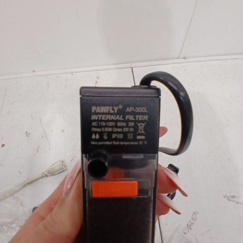 PAWFLY INTERNAL AQUARIUM FILTER - 110-120 V, 3W, 200 L/H - BLACK (MODEL: AP-300 L) image 3