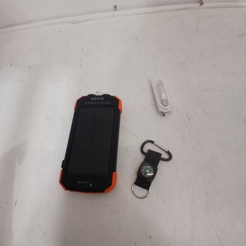 BLAVOR SOLAR PANEL 10000MAH POWER BANK WITH FLASHLIGHT AND COMPASS, ORANGE - (PN-W05) image 2